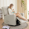 Asjmreye  Nursery Swivel Glider Fabric Manual Recliner Chair