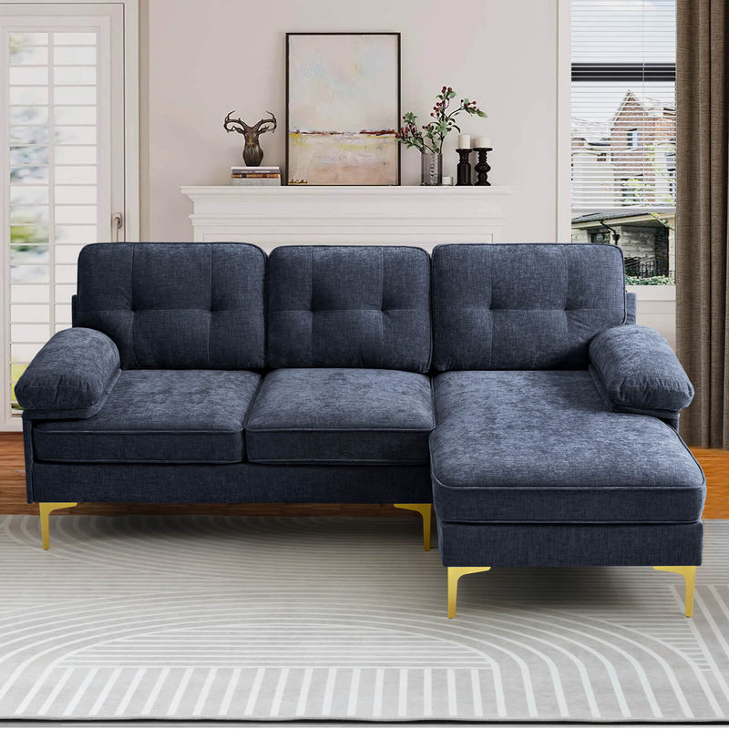 Asjmreye Sectional Sofa Navy Blue