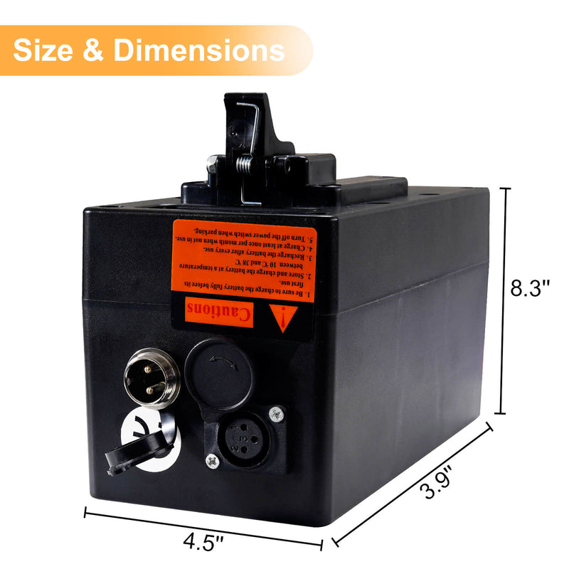 Battery dimension for power wheelchair