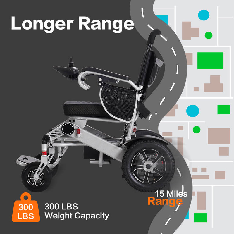 ASJMREYE Electric Wheelchair for Senior and Disabled 300LBS Weight Capacity