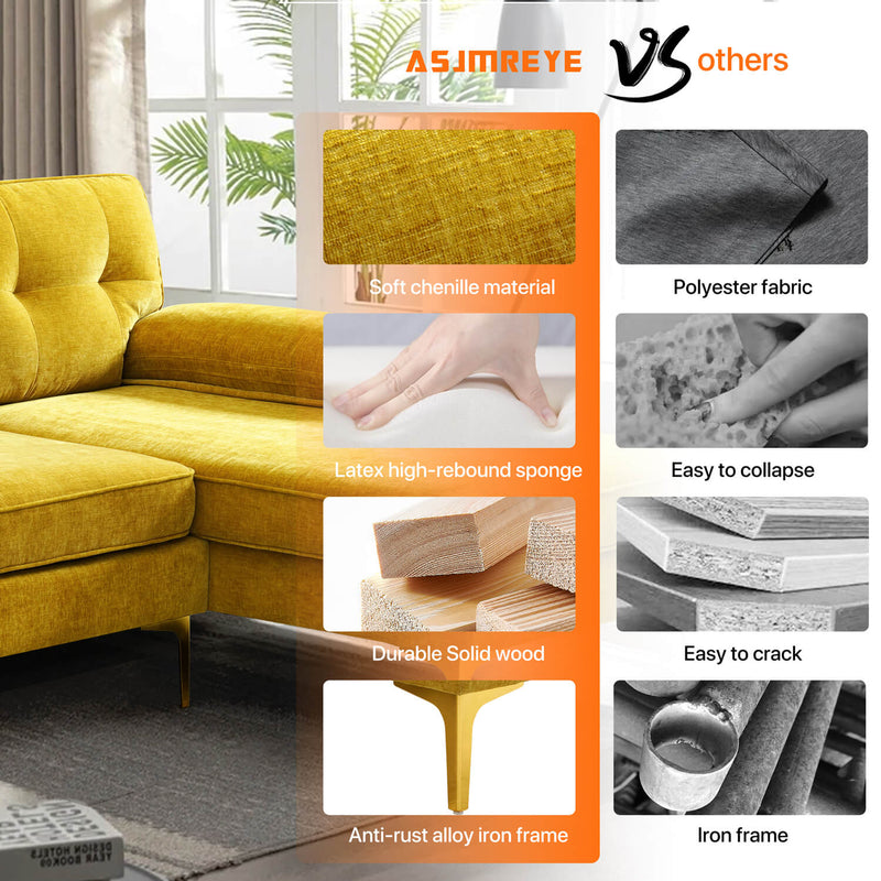 Asjmreye L Shaped Sofa, Sectional Sofa Couch