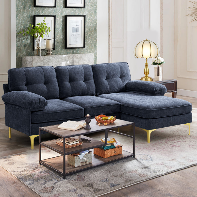 Asjmreye Sectional Sofa Navy Blue