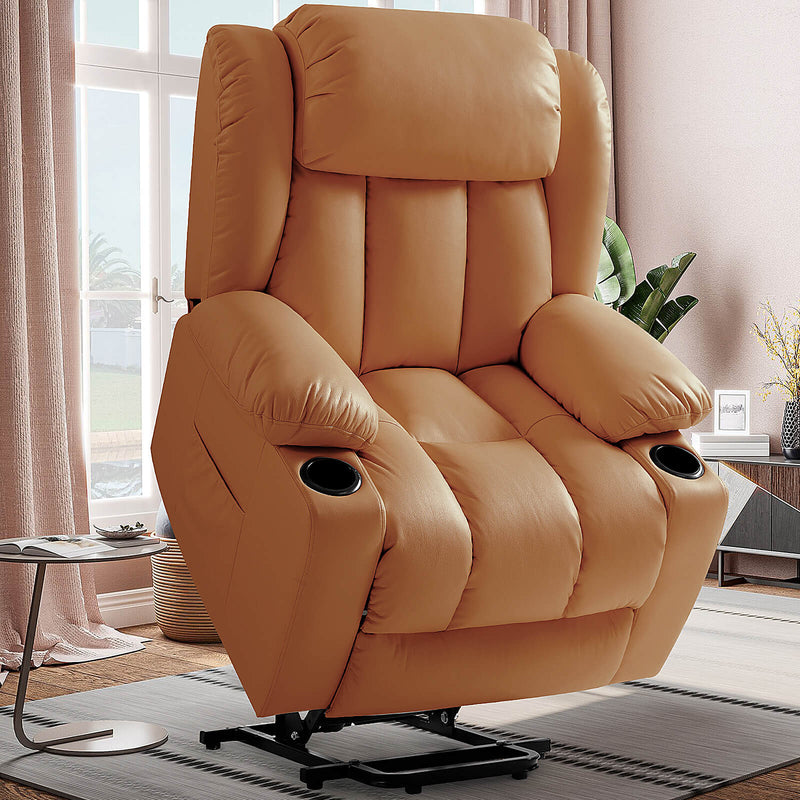 Luxury Power Lift Recliner Chair With Vibration Massage and Heating,With Cup Holder